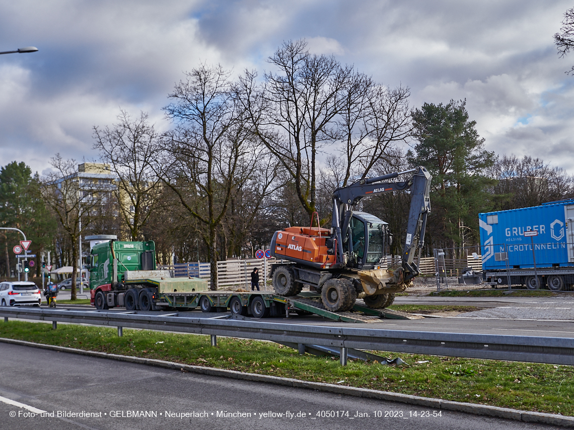 10.01.2023 - Baustelle an der Quiddestraße Haus für Kinder in Neuperlach